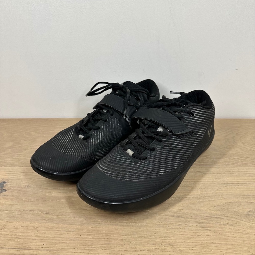 Velaasa Sneakers Mens 14 Black Weightlifting Shoes Striped Strap Training